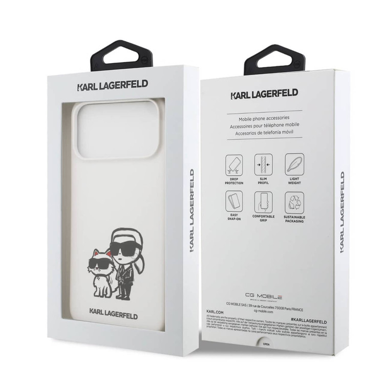 قاب کارل لاگرفلد Karl Lagerfeld در کنار گربه مشکی Iphone سری 17 (GN1100)