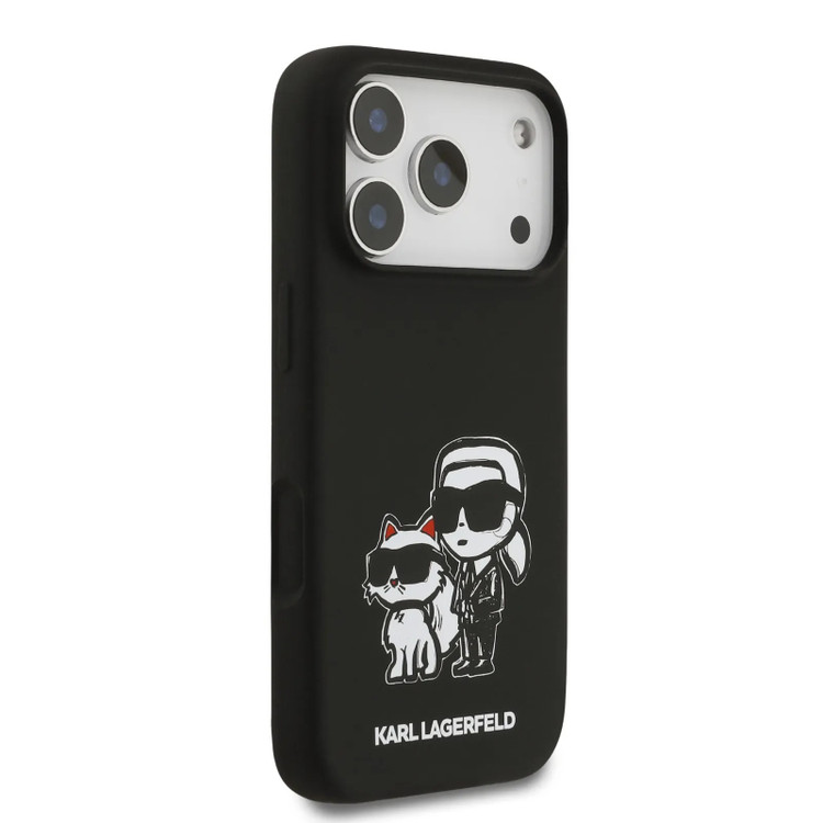 قاب کارل لاگرفلد Karl Lagerfeld در کنار گربه مشکی Iphone سری 17 (GN1100)