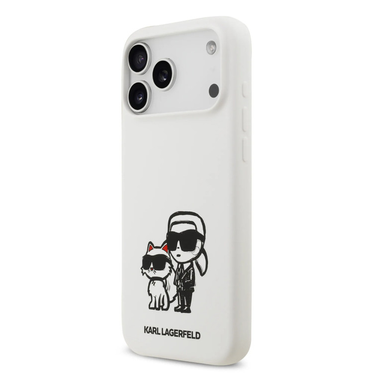 قاب کارل لاگرفلد Karl Lagerfeld در کنار گربه مشکی Iphone سری 17 (GN1100)