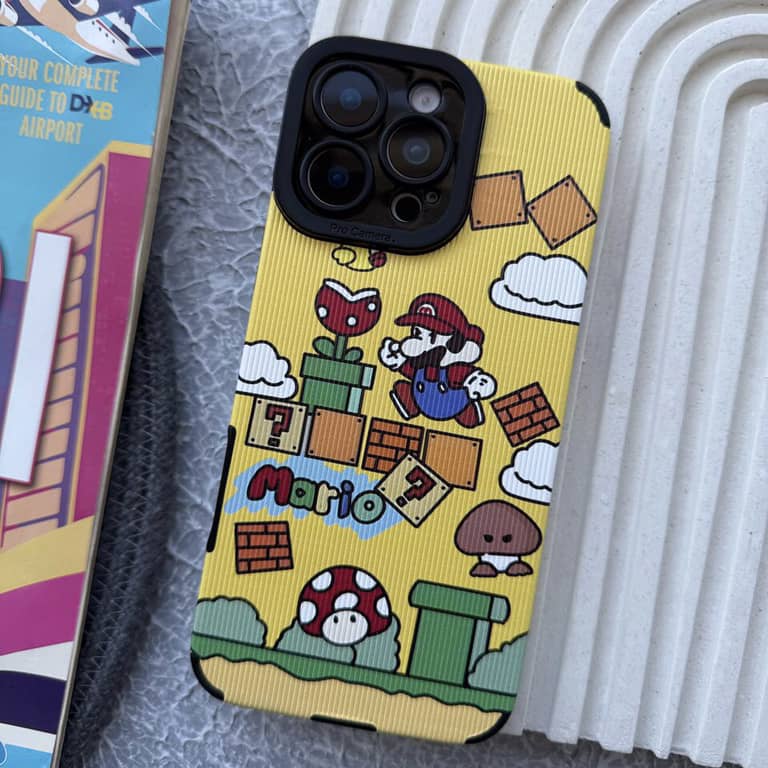 قاب کبریتی سوپر ماریو Super Mario زرد آیفون (GN1125)