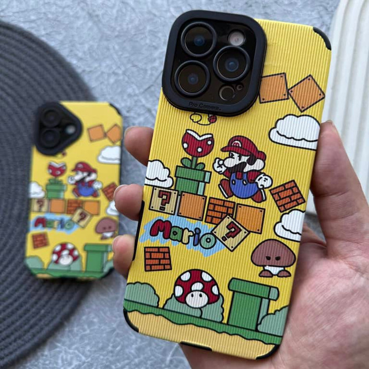 قاب کبریتی سوپر ماریو Super Mario زرد آیفون (GN1125)