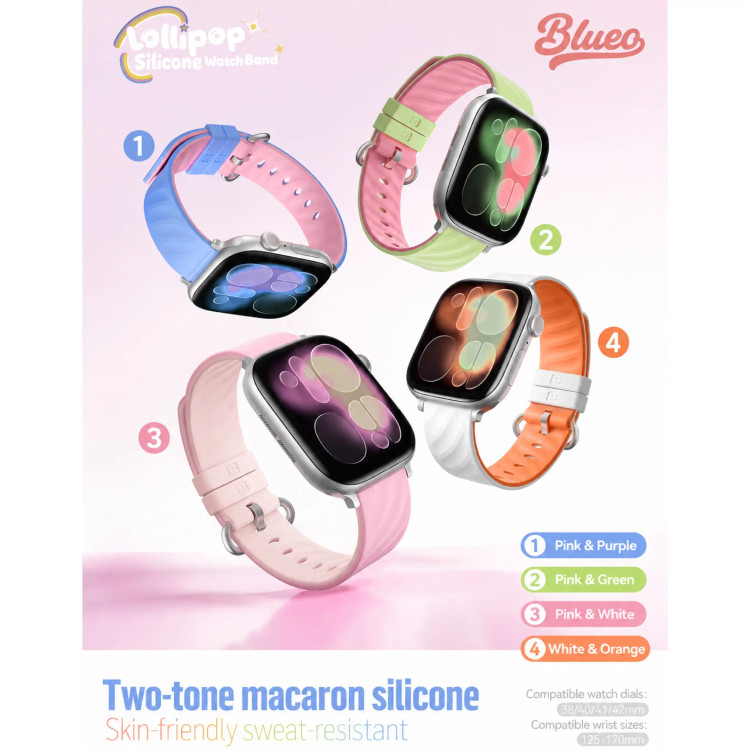 بند اپل واچ بلو Blueo Lollipop Dorri Silicone Watch Band (GN1132)