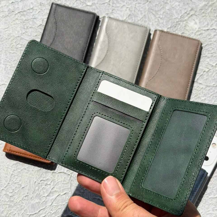 ولت ، کیف پول چرمی مگ سیف دار Leather Wallet MagSafe (GN1146)