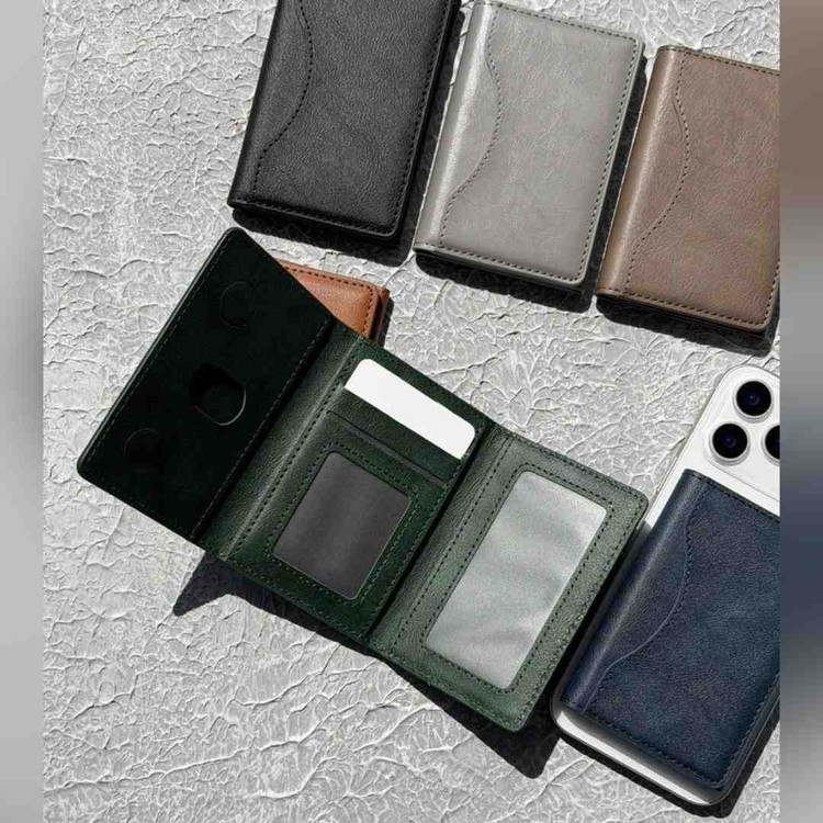 ولت ، کیف پول چرمی مگ سیف دار Leather Wallet MagSafe (GN1146)