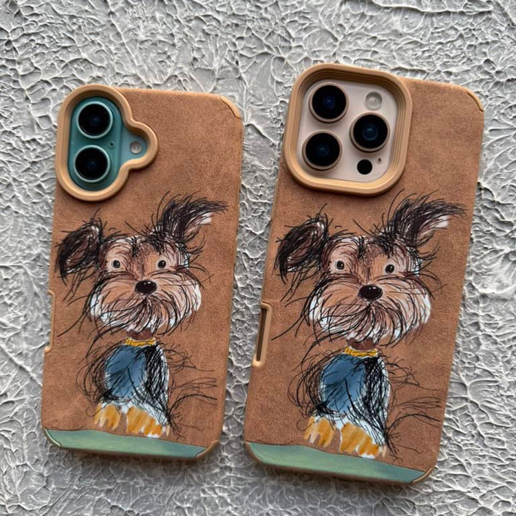 قاب مخملی سگ اسکیچ Sketch Doggy آیفون (GN1150)