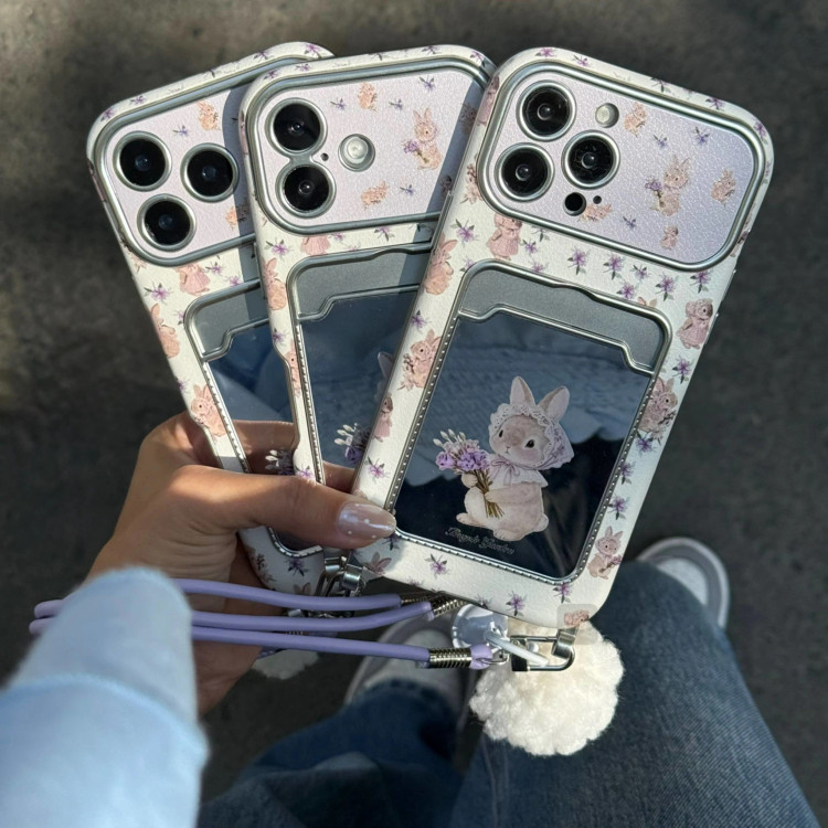 قاب گوشی کلاسیکارد خرگوش گلدار یاسی (Classicard Rabbit Floral Lilac) (LP275)