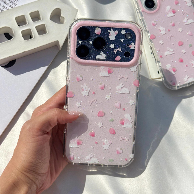 قاب گوشی خرگوش توت فرنگی (Imd Bunny Strawberry Glitter) (LP635)