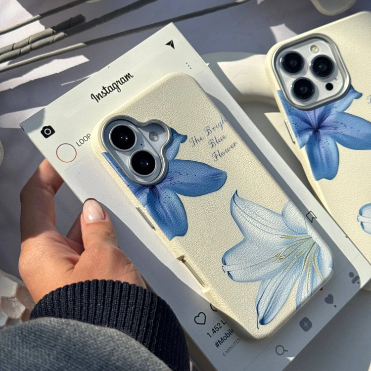 قاب گوشی ماسا کیس لیلیوم آبی آیفون و سامسونگ و شیائومی (Masa Case Lilium Blue) (LP367)