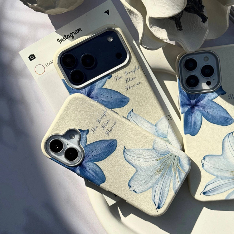قاب گوشی ماسا کیس لیلیوم آبی آیفون و سامسونگ و شیائومی (Masa Case Lilium Blue) (LP367)