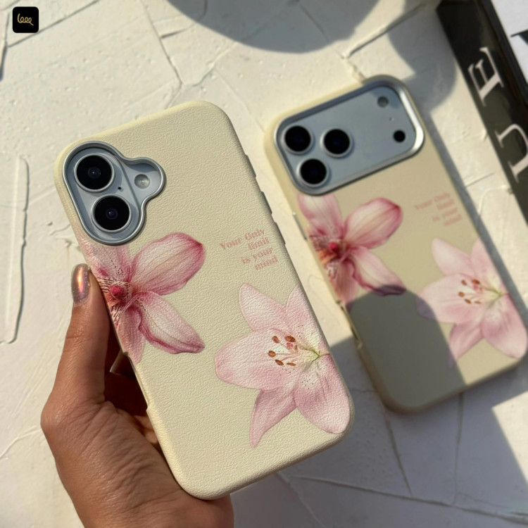 قاب گوشی ماسا کیس لیلیوم صورتی آیفون و سامسونگ و شیائومی(Masa Case Lilium Pink) (LP366)