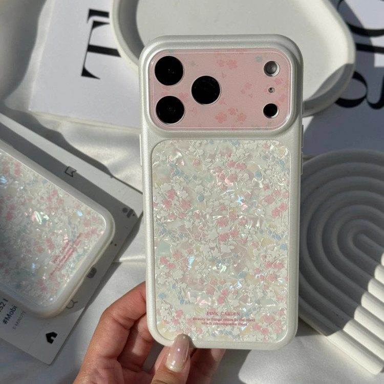 قاب گوشی لنز یخی گلدار صورتی (Lens Icy Pink Floral) (LP203)