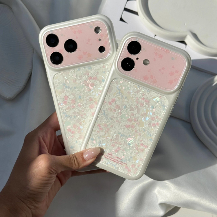 قاب گوشی لنز یخی گلدار صورتی (Lens Icy Pink Floral) (LP203)
