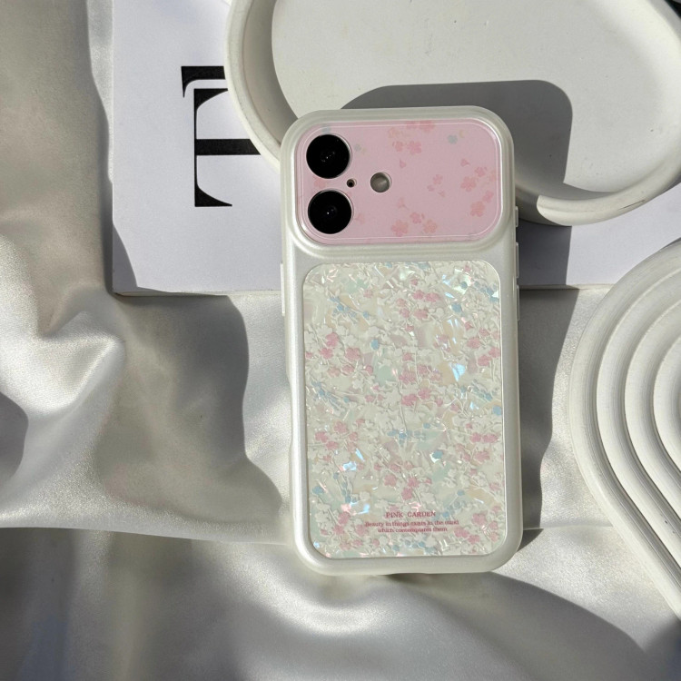 قاب گوشی لنز یخی گلدار صورتی (Lens Icy Pink Floral) (LP203)