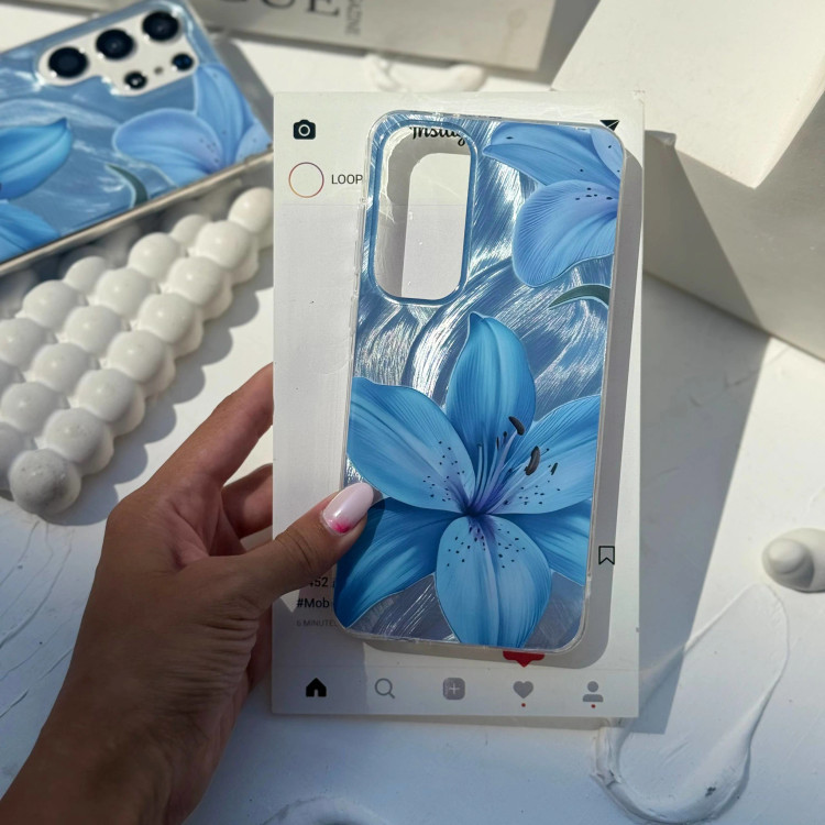 قاب گوشی لیلیوم آبی آیفون و سامسونگ و شیائومی(Imd Lily Blue) (LP214)