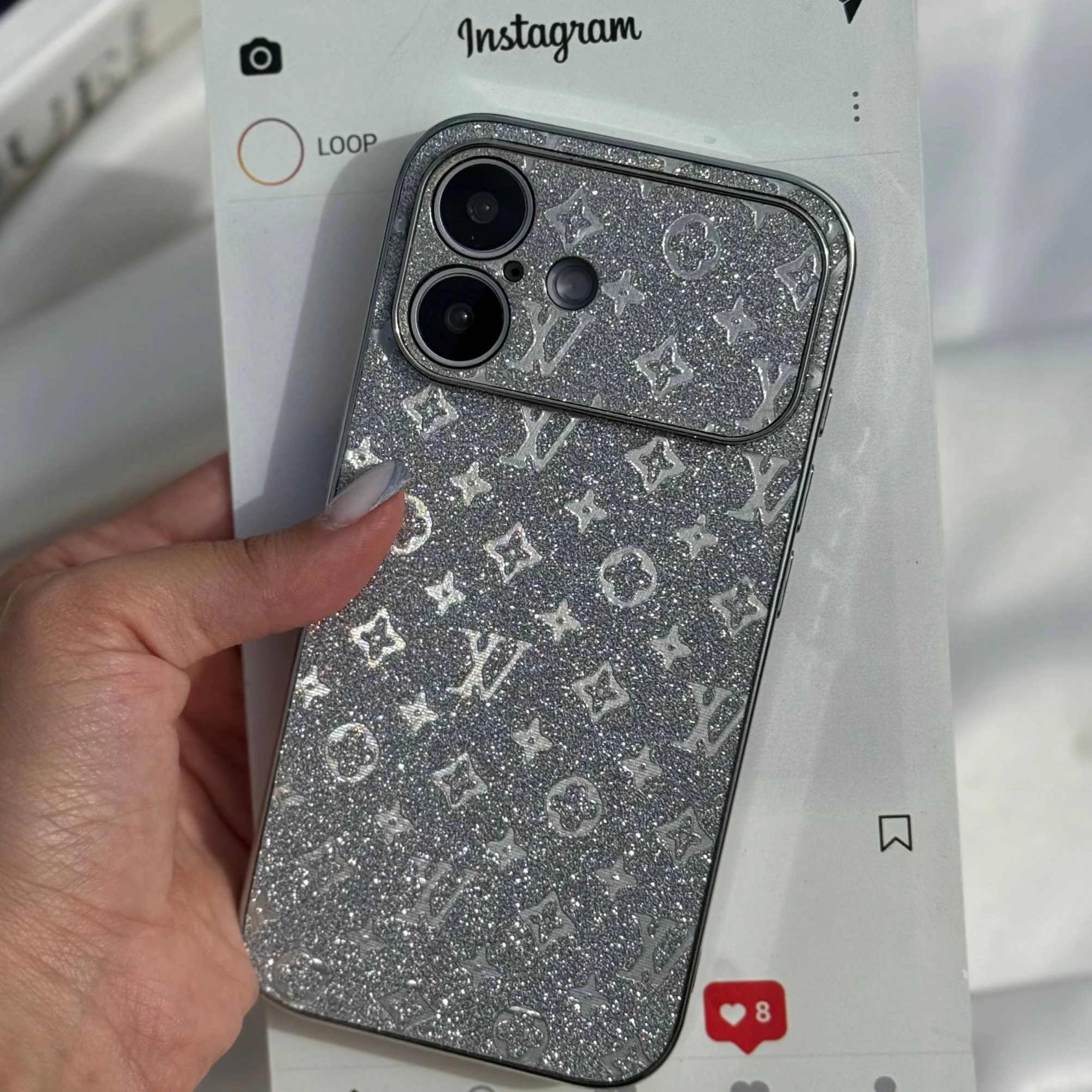 قاب گوشی ال وی اکلیلی (LV Glitter) (LP224)