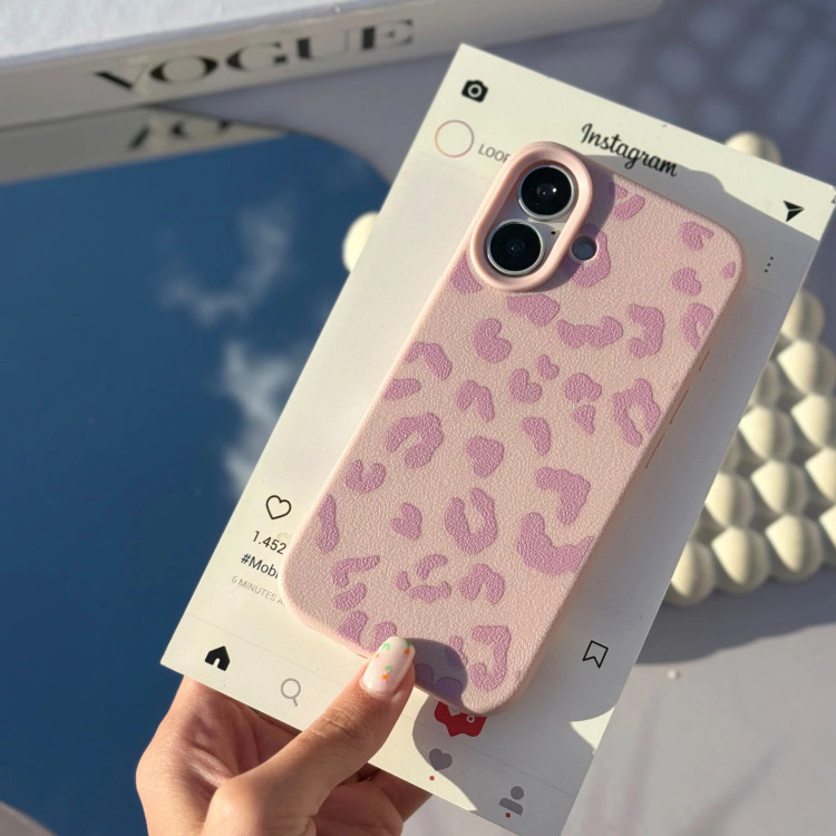 قاب گوشی پلنگی صورتی (Leo Pink Tp) (LP239)