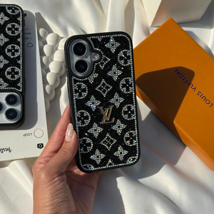 قاب ال وی نگین دار مشکی (Lv Diamond Black) (LP243)
