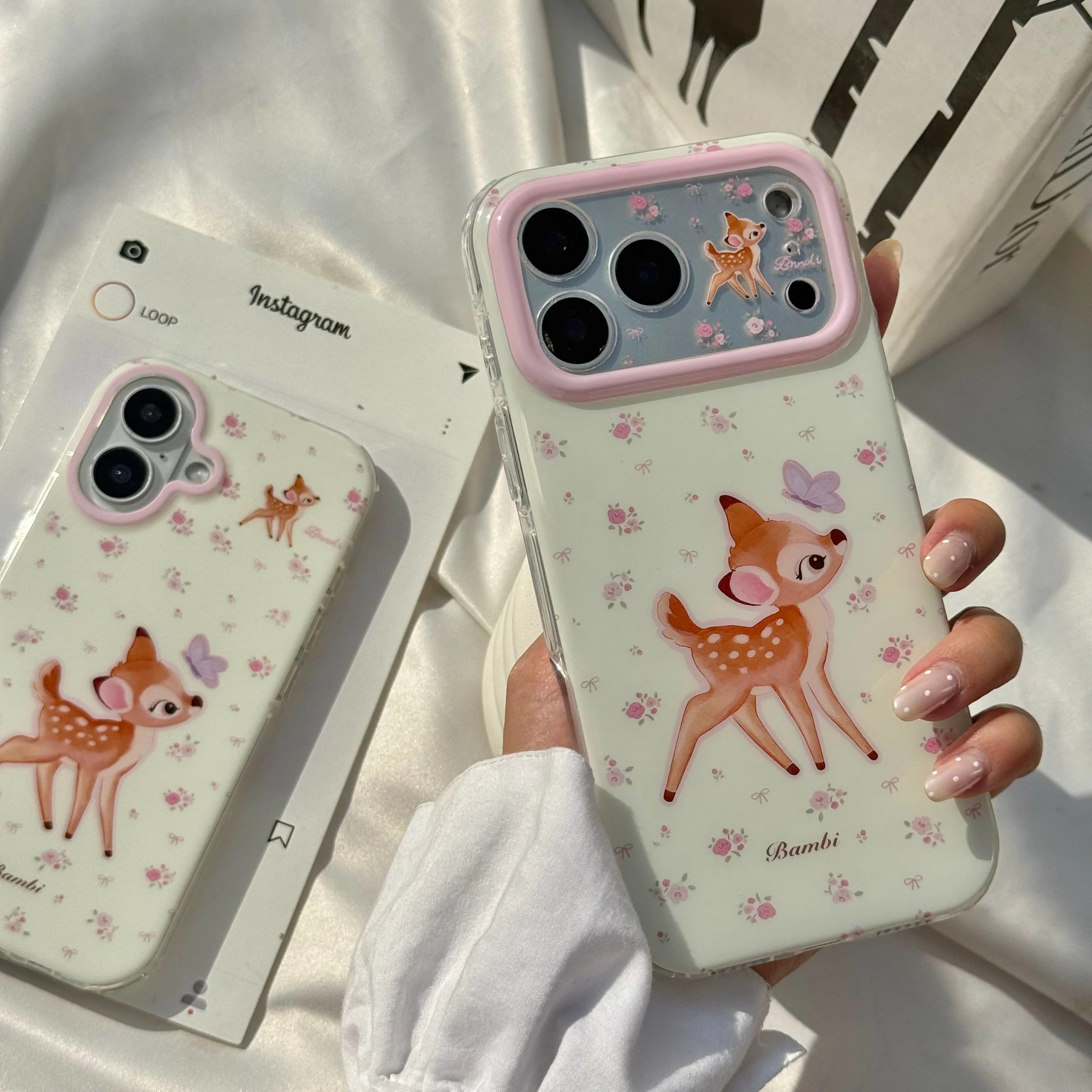 قاب گوشی آهو بامبی گلدار (Imd Bambi Flora) (LP245)