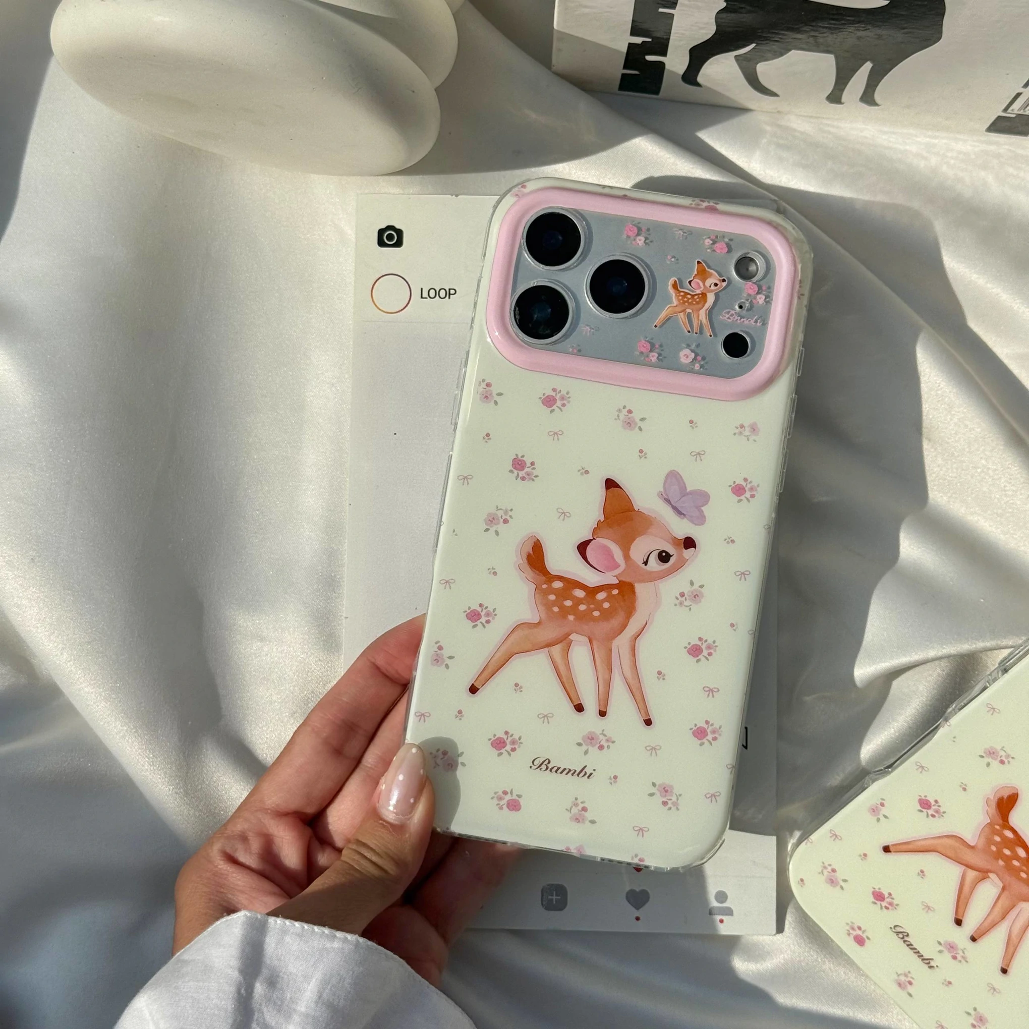 قاب گوشی آهو بامبی گلدار (Imd Bambi Flora) (LP245)