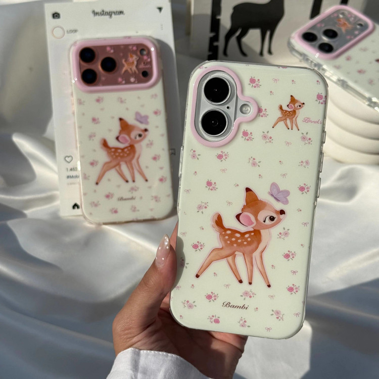 قاب گوشی آهو بامبی گلدار (Imd Bambi Flora) (LP245)