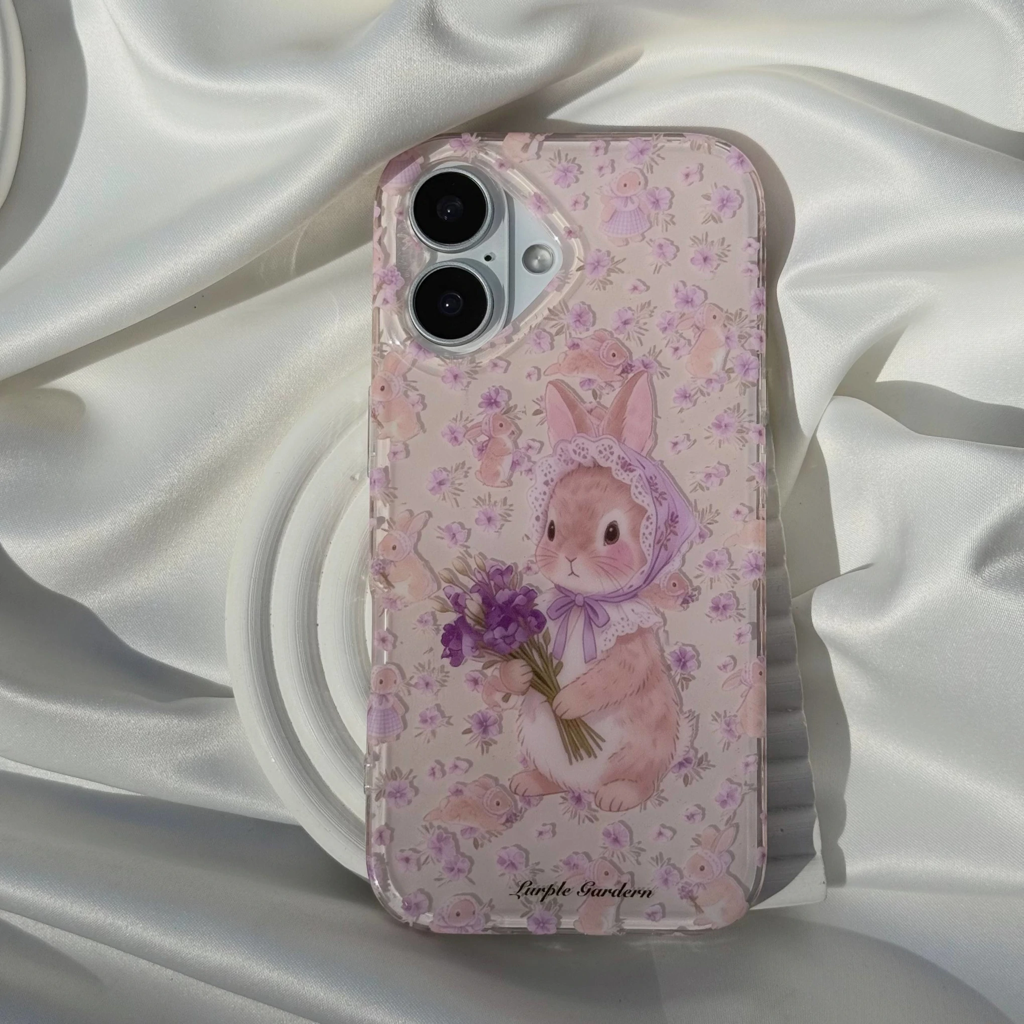 قاب گوشی خرگوشی گلدار (Imd Cute Rabbit Floral) (LP261)