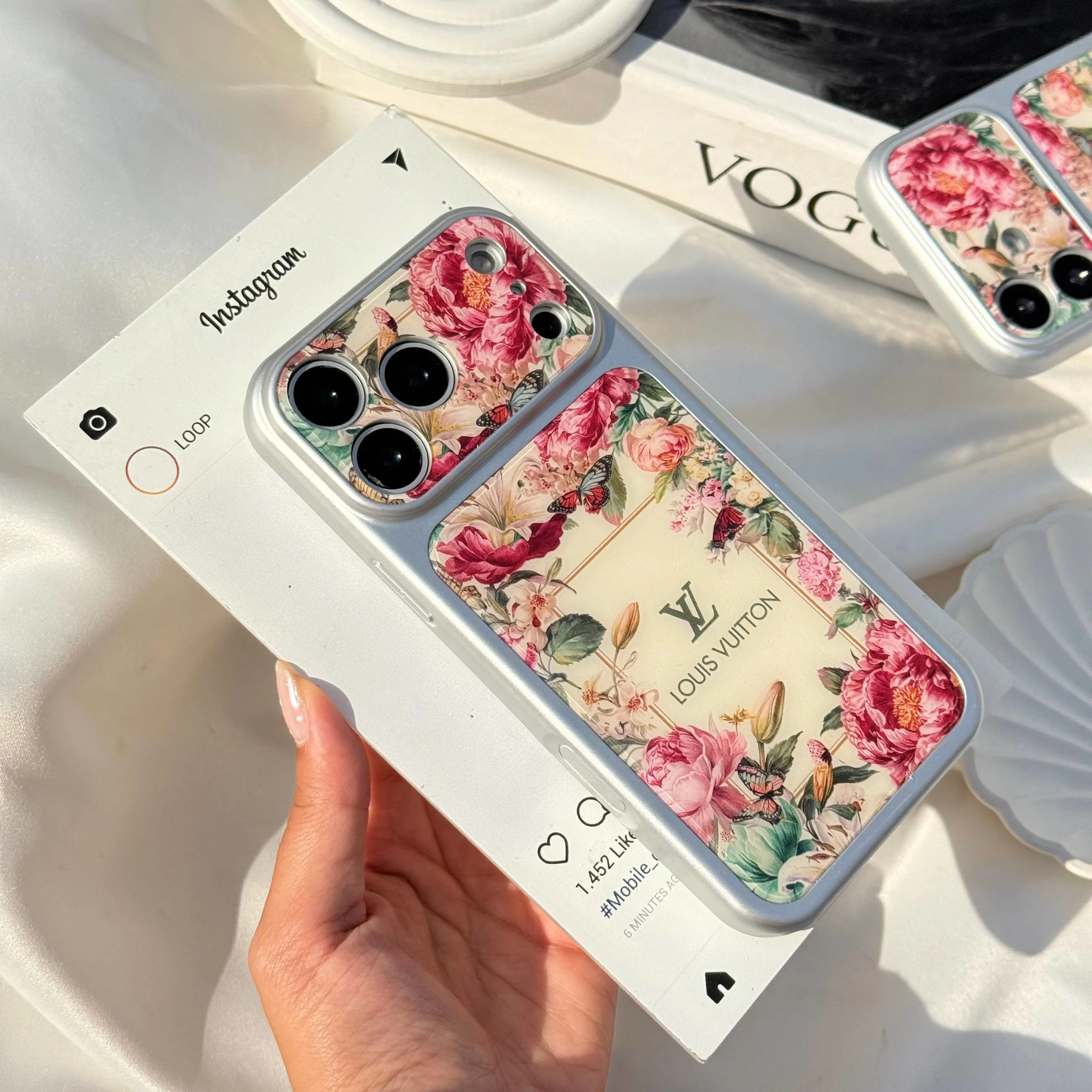 قاب گوشی ال وی کیس گلدار (Lv Floral White) (LP268)