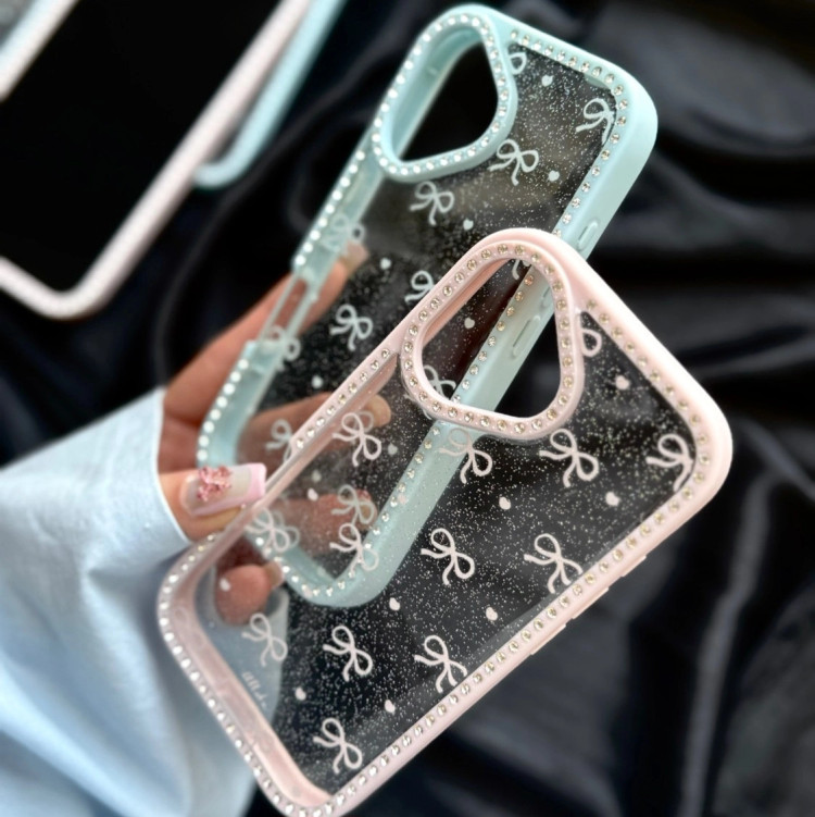 قاب گوشی پاپیون شاین نگین دار(Diamond Bowtie Glitter) (LP284)