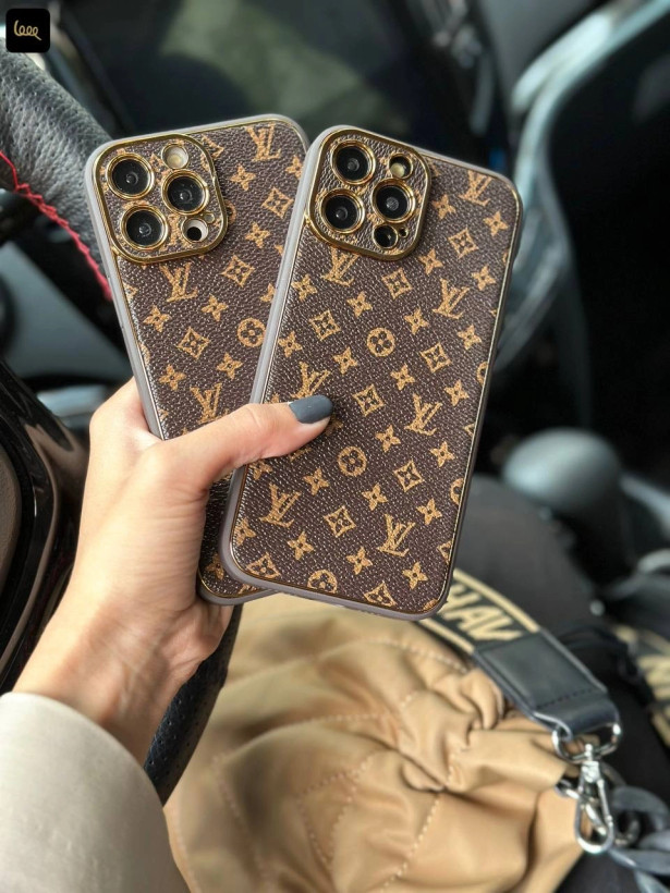 قاب آیفون چرمی طرح LV قهوهای | LV Leather Case (LP310)