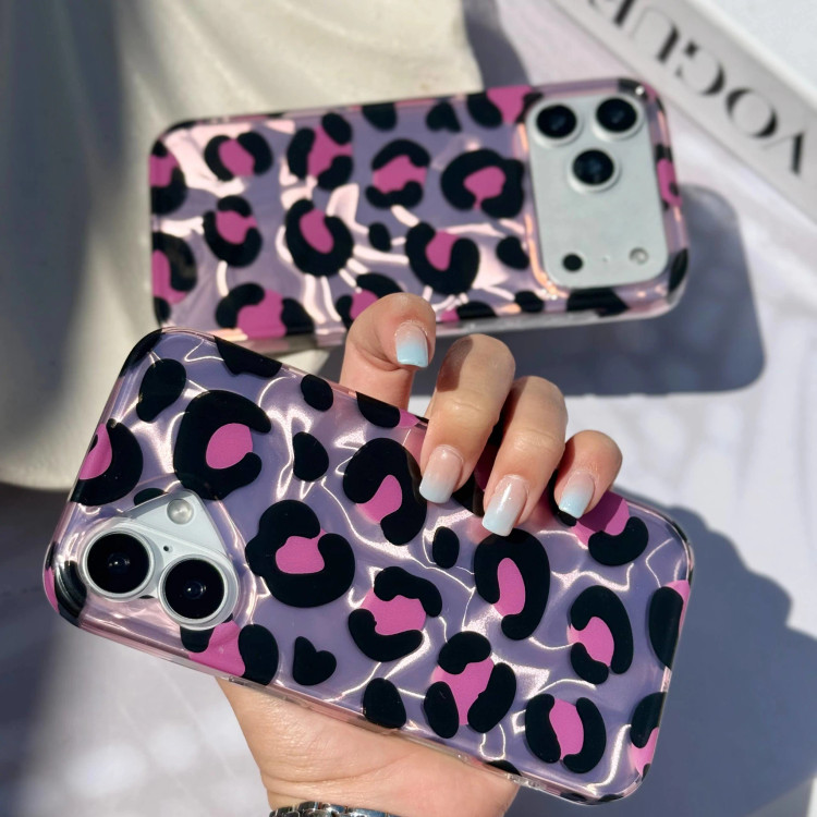 قاب گوشی پلنگی صورتی واتر افکت (Imd Leo Watereffect Pink) (LP347)