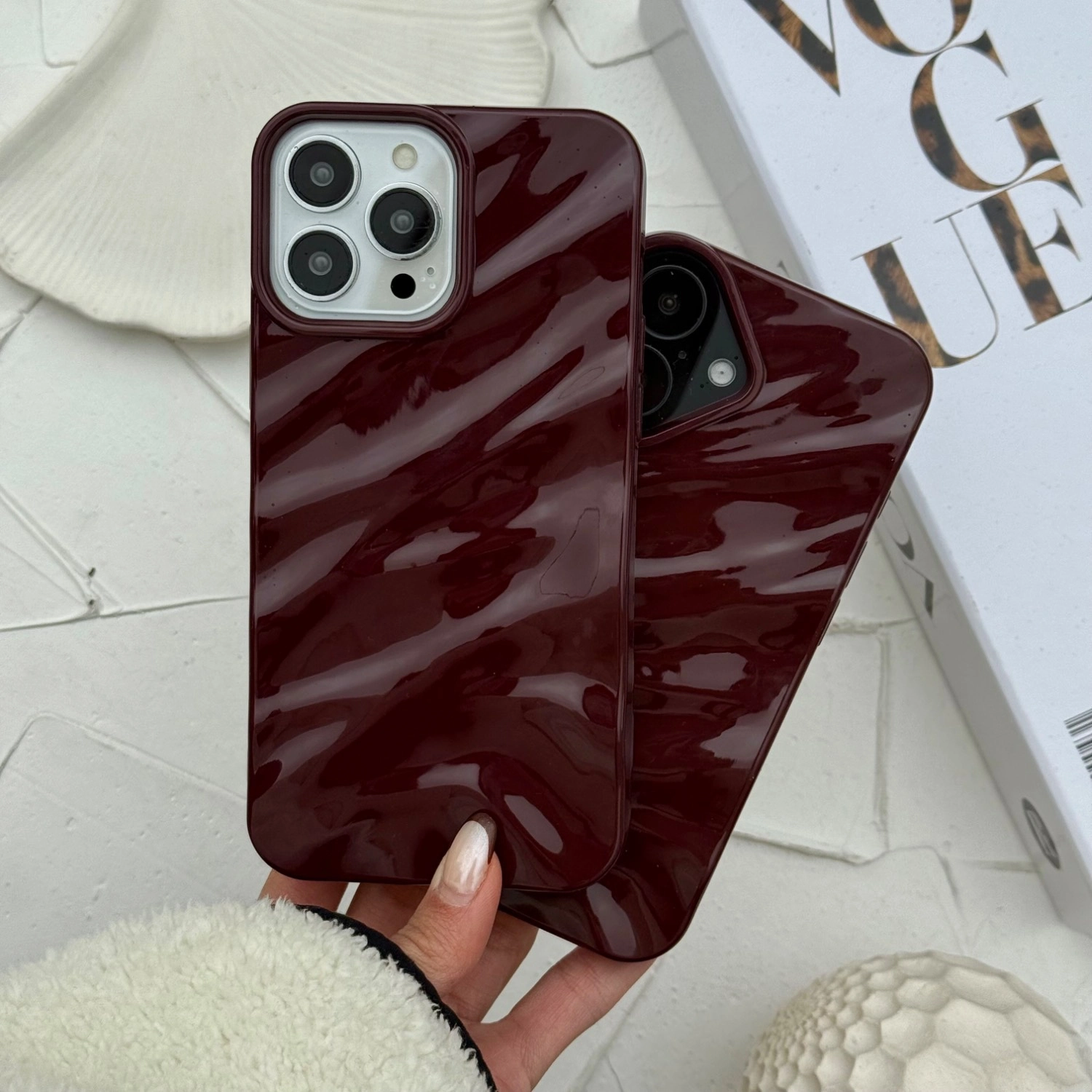 قاب گوشی موج اسپرسو - چری - کروم - موکا (Wave Espresso - Cherry - Chrome - Mocha) (LP355)