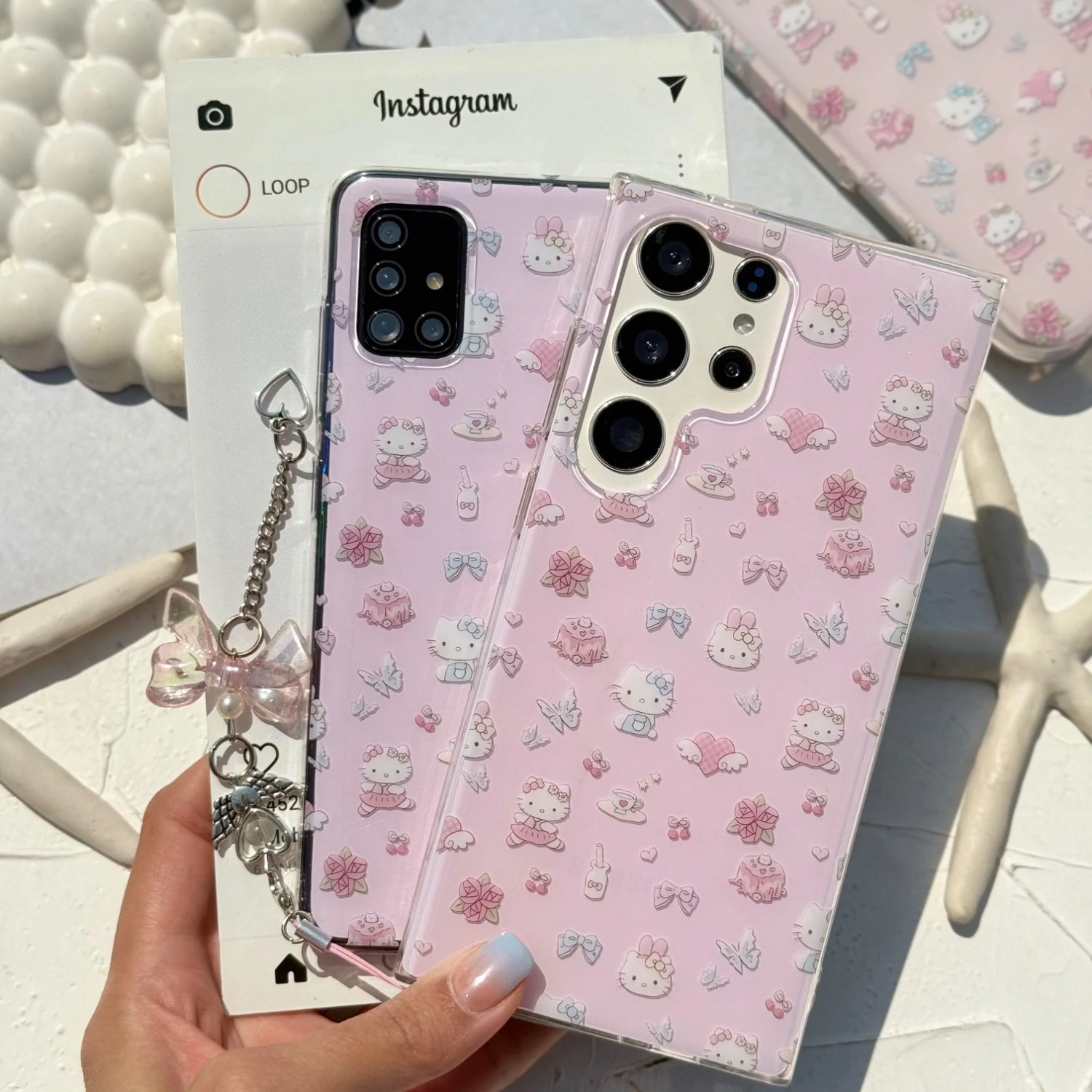 قاب گوشی کیتی کیتی قابل سفارش با آویز(Imd Kitty Kitty) (LP374)