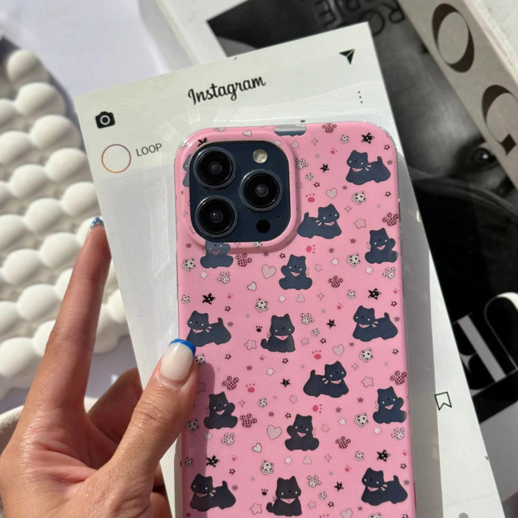 قاب گوشی سگ صورتی (pinky dog) (LP392)