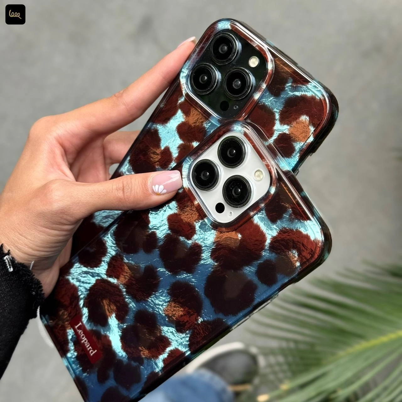 قاب گوشی پلنگی فیروزه ای (Imd Leo Cyan) (LP398)