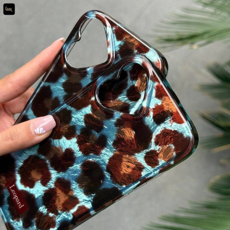 قاب گوشی پلنگی فیروزه ای (Imd Leo Cyan) (LP398)