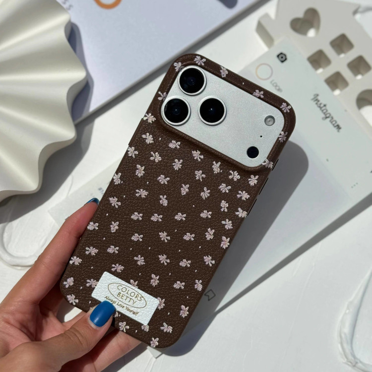 قاب گوشی قهوه ای گلدار (Tp Brown Little Flower) (LP420)