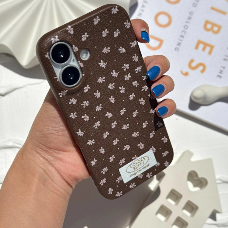 قاب گوشی قهوه ای گلدار (Tp Brown Little Flower) (LP420)