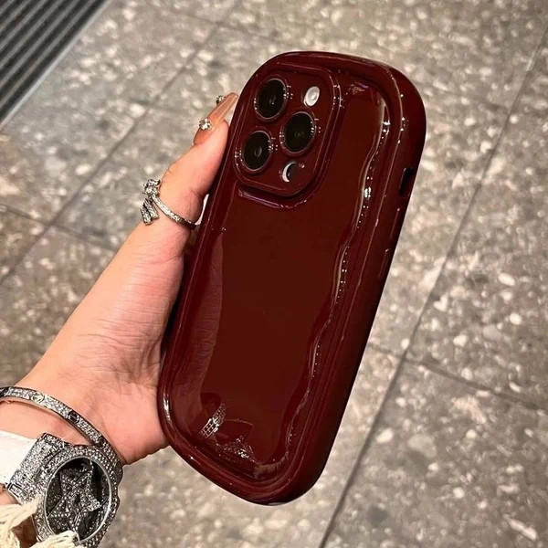 قاب چابی زرشکی براق آیفون مدل Chubby Case WinyRed (LP421)