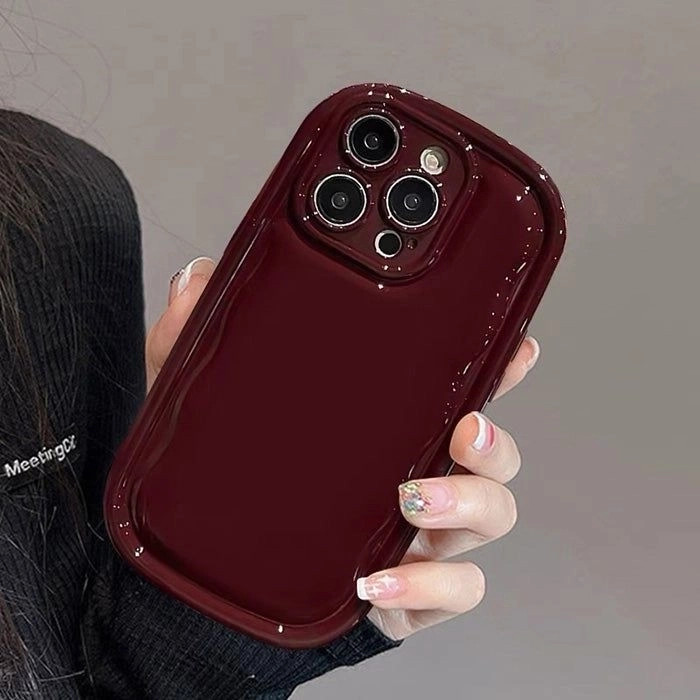 قاب چابی زرشکی براق آیفون مدل Chubby Case WinyRed (LP421)