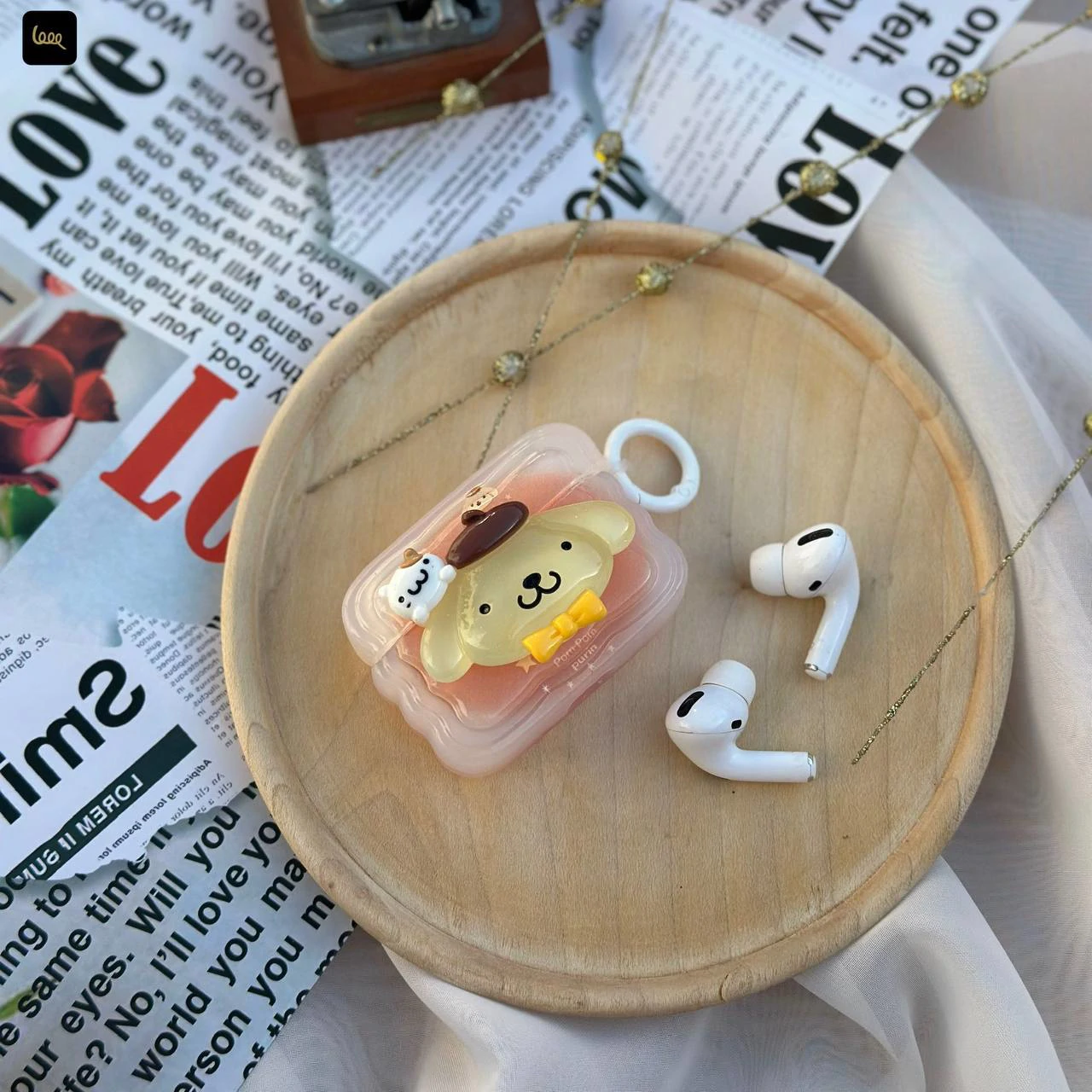 قاب ایرپاد سگ کریستال (Airpods Case Crystal Dog) (LP445)