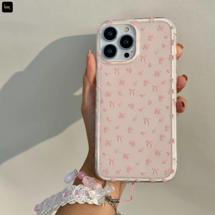 قاب گوشی پاپیون و گل قابل سفارش با آویز(Imd Bowknow Floral) (LP495)