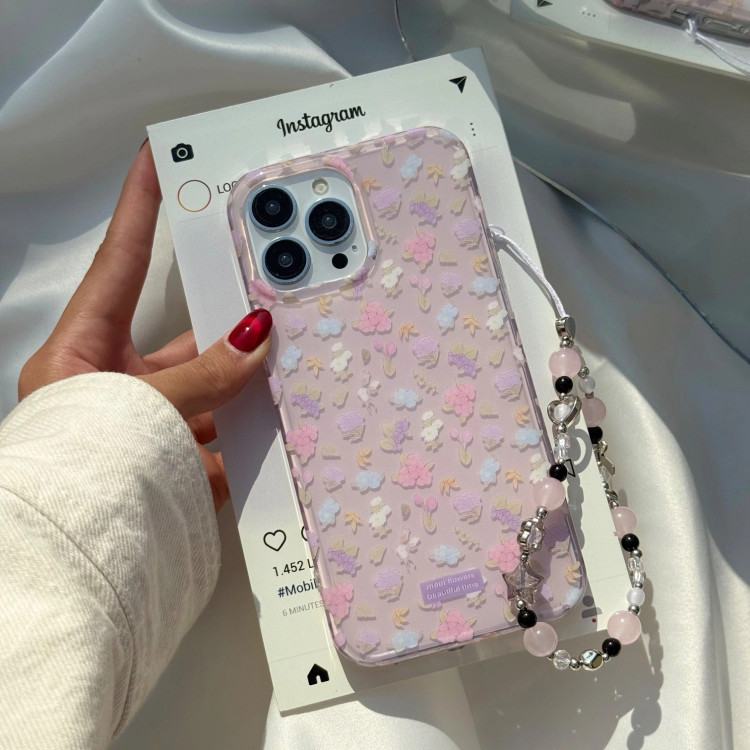 قاب گوشی پینکی فلورال بدون بند(Imd Pinky Floral) (LP504)