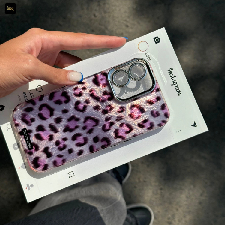 قاب گوشی پلنگی توپاز صورتی(Icy Leo Pink Topaz) (LP506)