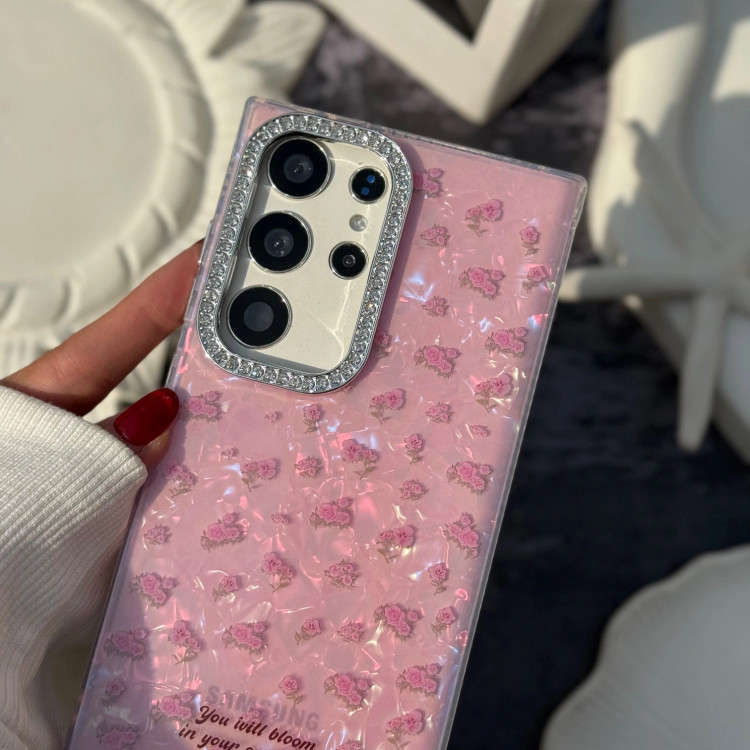 قاب گوشی یخی صدفی بلوم صورتی سامسونگ - شیائومی (Imd Icy Bloom Pinky) (LP530)
