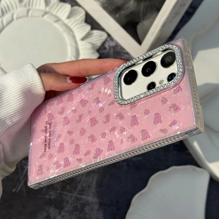 قاب گوشی یخی صدفی بلوم صورتی سامسونگ - شیائومی (Imd Icy Bloom Pinky) (LP530)