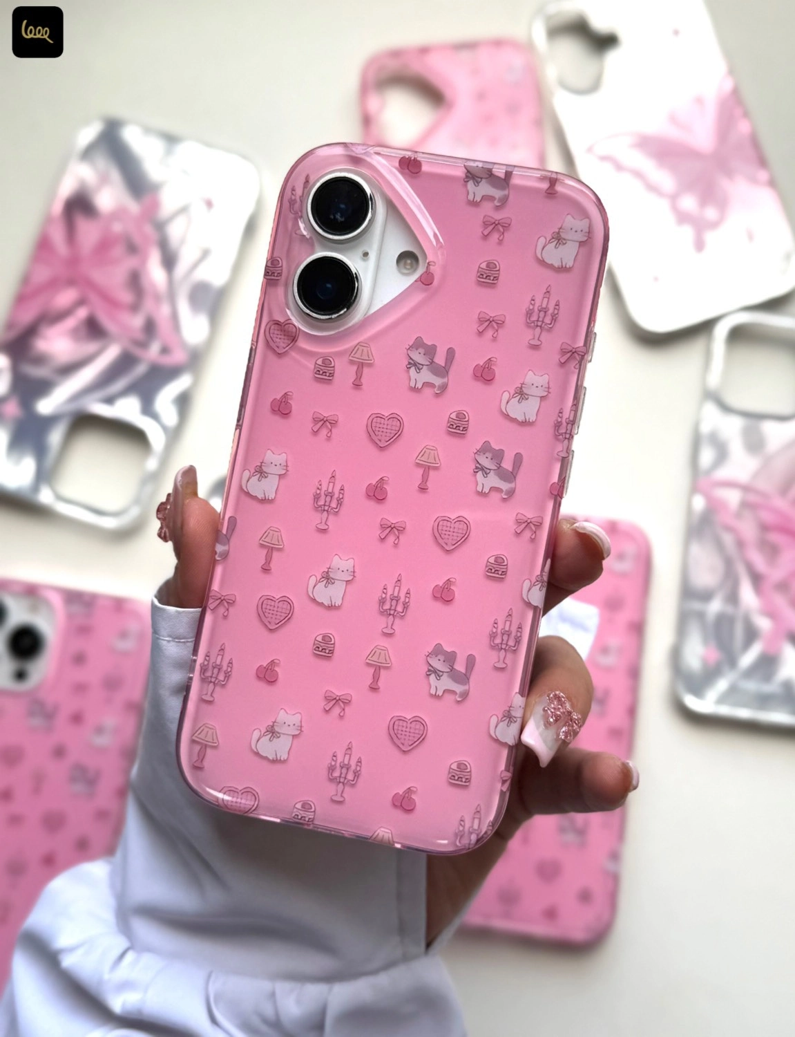قاب گوشی گربه صورتی (Imd Pinky Cats) (LP547)