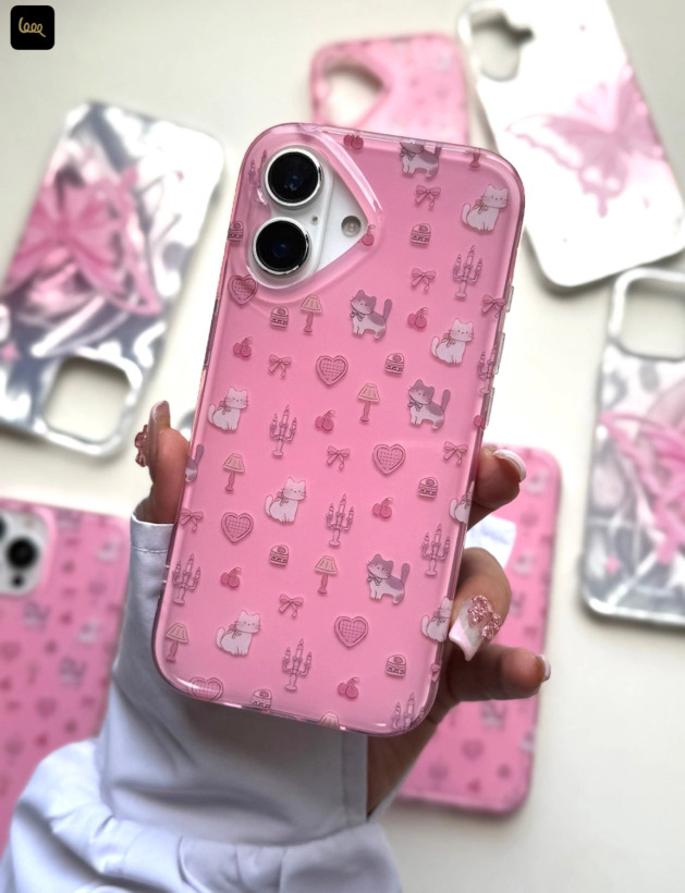 قاب گوشی گربه صورتی (Imd Pinky Cats) (LP547)