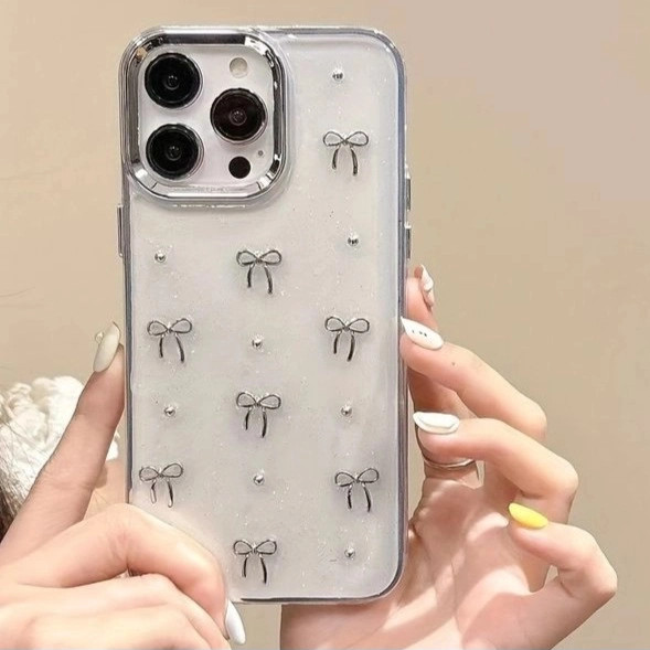 قاب گوشی پاپیون اکلیلی(Bowtie Glitter Case) (LP571)