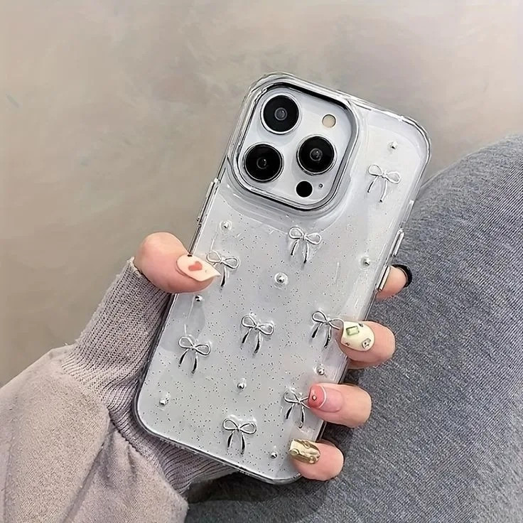 قاب گوشی پاپیون اکلیلی(Bowtie Glitter Case) (LP571)