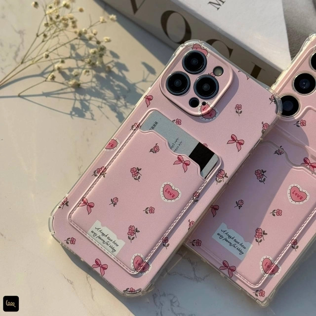 قاب گوشی جاکارتی گلدار (Pocket Case Floral) (LP578)