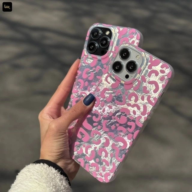 قاب گوشی پلنگ صورتی صدفی (IMD Leo Pink Shell) (LP580)